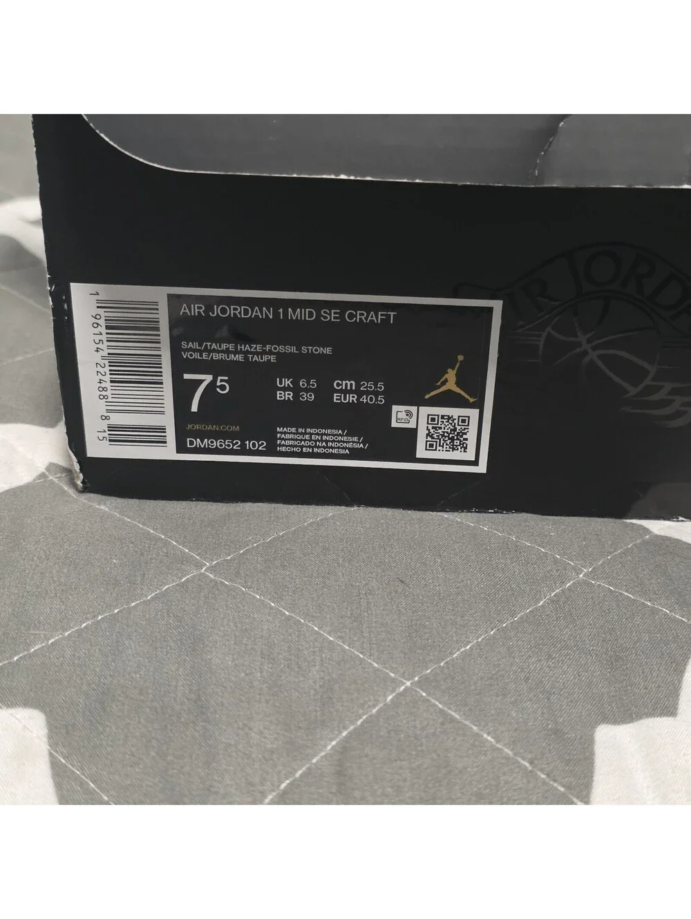 Air Jordan 1 Mid SE Craft Inside Out Taupe Haze Men's Size 7.5